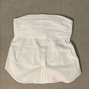 Zara White Strapless Top